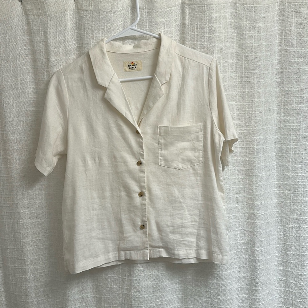 Marine layer linen top